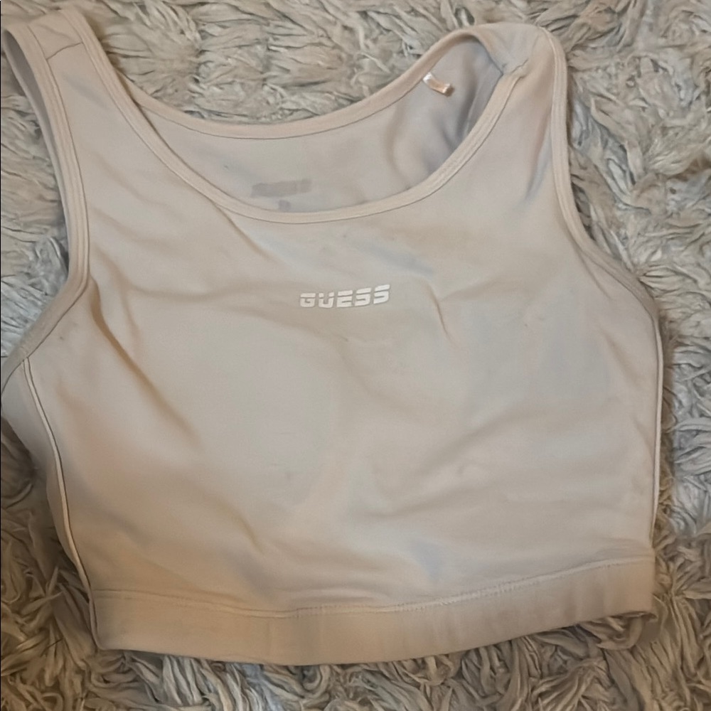 Guess Beige Padded Crop Tank